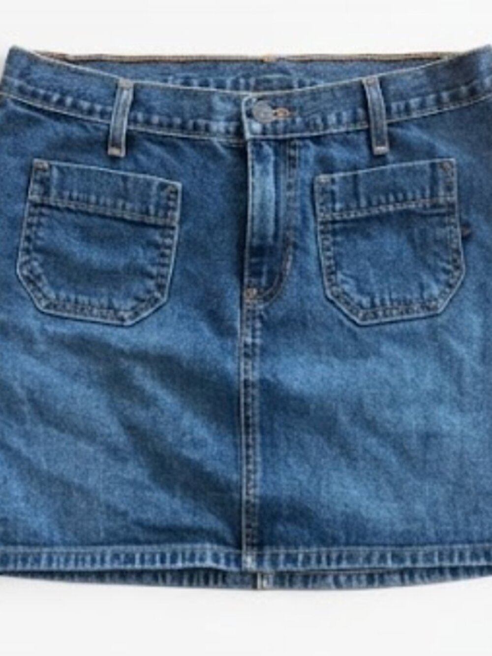 Vintage Abercrombie & Fitch USA Made Denim Mini Skirt Size 4 Y2K A-Line
